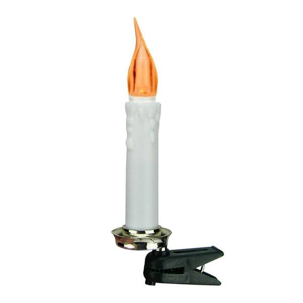 Shop Black Friday Deals On Set Of 10 Led Flicker Flame C5 Type Candle Clip On Christmas Lights Green Wire Overstock 17336688