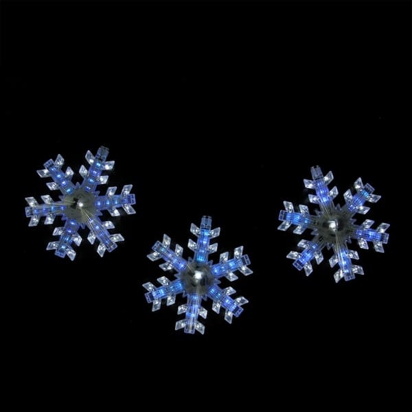 Christmas White Snowflakes Set of 6 6.5