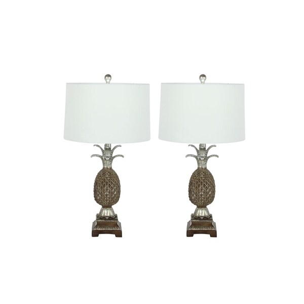 Studio 350 Set of 2, PS Pineapple Lamp 28 inches high