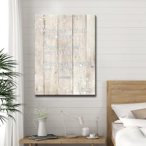 slide 2 of 7, Olivia Rose 'Buddha Quote' Inspirational Canvas Art