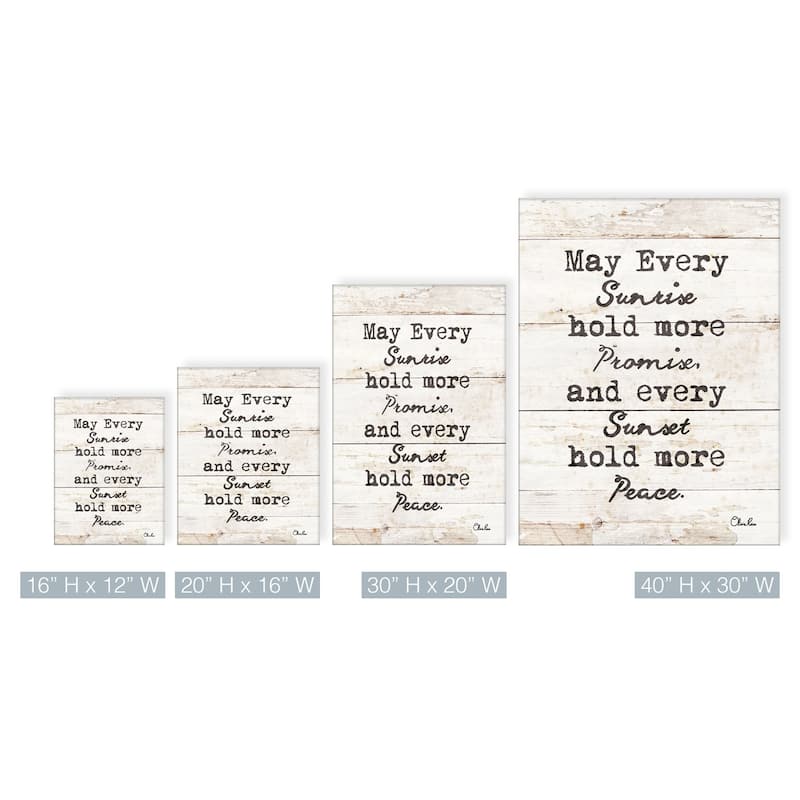 Olivia Rose 'Every Sunrise & Sunset' Inspirational Canvas Wall Art