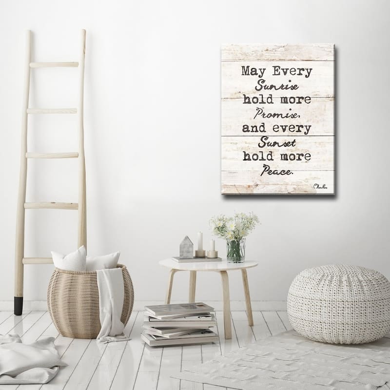 Olivia Rose 'Every Sunrise & Sunset' Inspirational Canvas Wall Art
