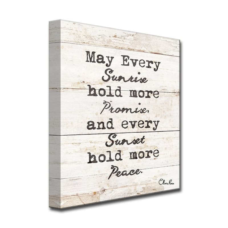 Olivia Rose 'Every Sunrise & Sunset' Inspirational Canvas Wall Art