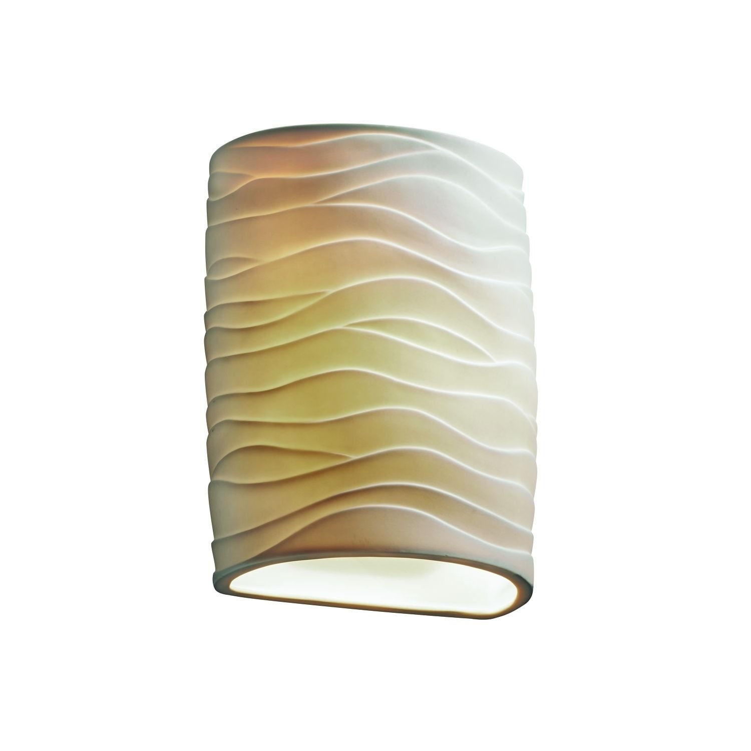 Justice Design Limoges 1-light ADA Wall Sconce, Waves Shade