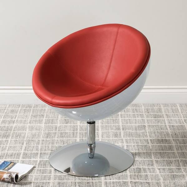 Shop Corliving Modern Bonded Leather Circular Chair Overstock 17338734