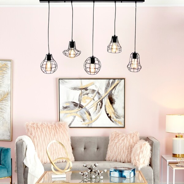 Shop Large Industrial Style Staggered Pendant Lighting ...