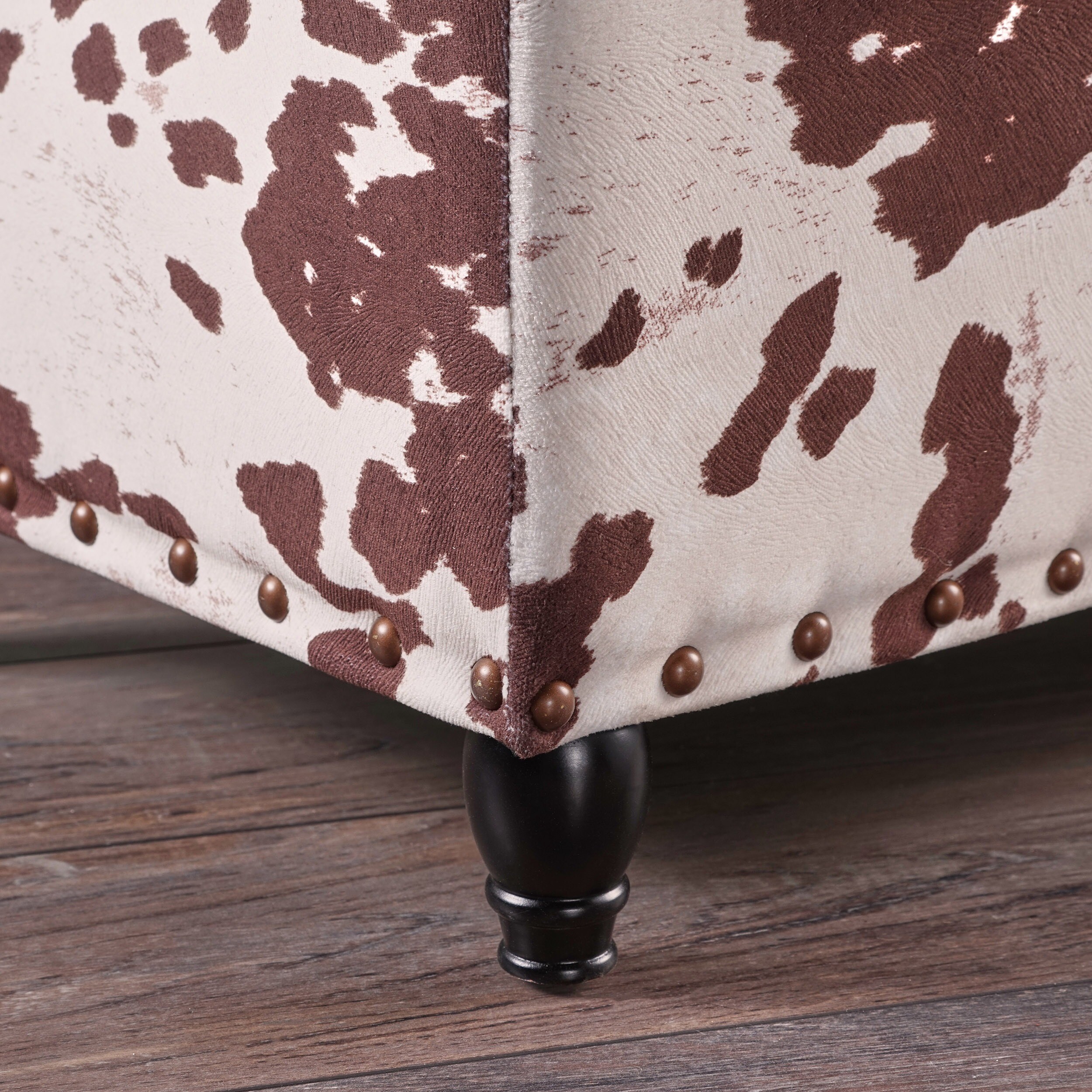 Tatiana Velvet Cow Print Storage Ottoman Bench By Christopher Knight Home On Sale Overstock 17338820