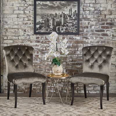 Hallie Traditional Velvet Dining Chair (Set of 2) by Christopher Knight Home