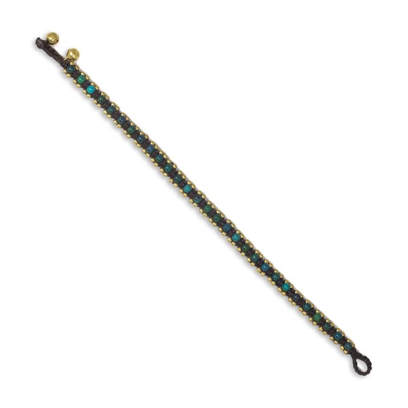 Handmade Brass 'Tinkling Bells' Serpentine Anklet (Thailand)