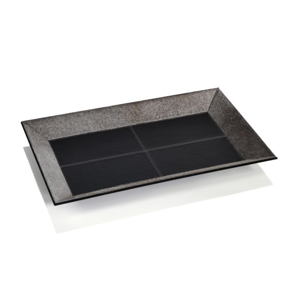 Shop "Aman" 24" Long Leather Decorative Tray, Rectangular 