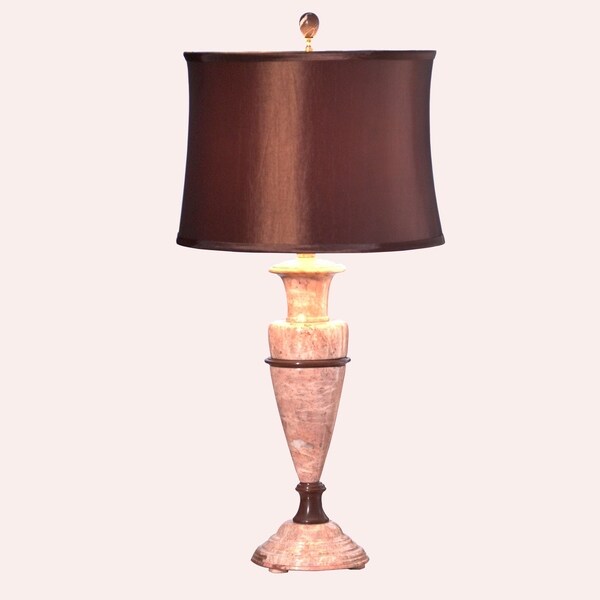 32 Tall Marble Table Lamp Helene With Linen Shade Pink And 32 Tall Marble Table Lamp Helene With Linen Shade Pink And Chocolate
