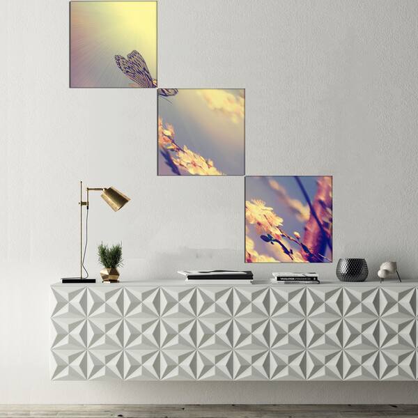 Shop Designart Vintage Butterfly And Cherry Tree Large Floral