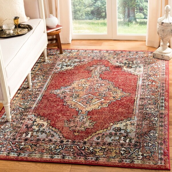 Safavieh Savannah Vintage Bohemian Red Blue Rug 9 X 12 Safavieh Savannah Vintage Bohemian Red Blue Rug 9 X27