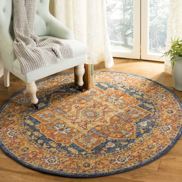 Shop Safavieh Evoke Vintage Medallion Blue/ Orange Area ... (600 x 600 Pixel)