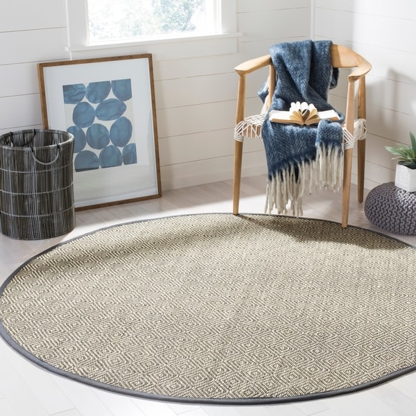 Safavieh Natural Fiber Dark Grey Sisal Rug 6 Round Safavieh Natural Fiber Dark Grey Sisal Rug 6 X27 Round