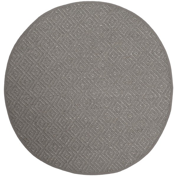 Safavieh Natural Fiber Light Grey/ Grey Sisal Rug - 6' Round - Free