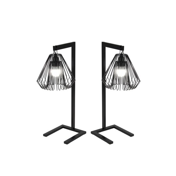 Studio 350 Set of 2, Metal Wire Table Lamp 26 inches high