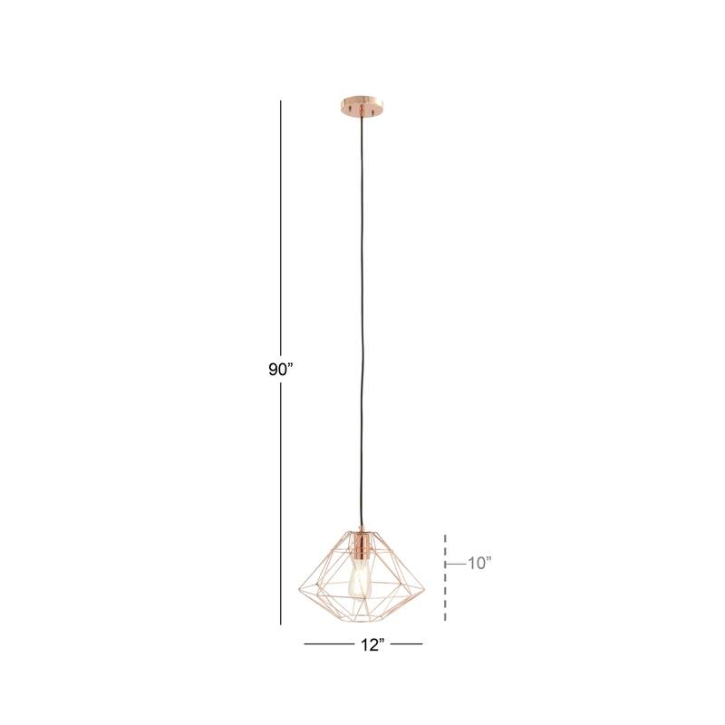 Metal Pendant with Bulb 12 x 90