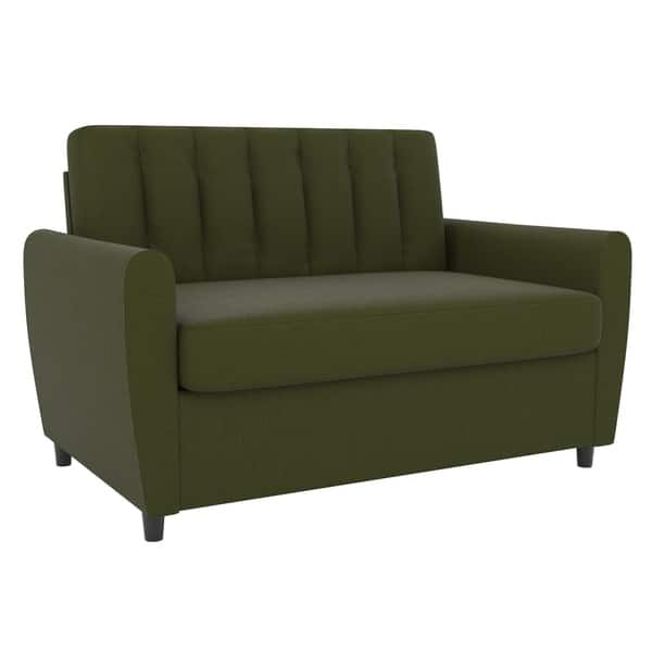 Shop Novogratz Brittany Loveseat Sleeper Sofa With Memory