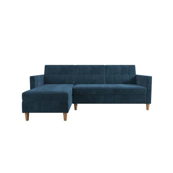 Shop Dhp Hartford Chenille Storage Sectional Futon And Storage