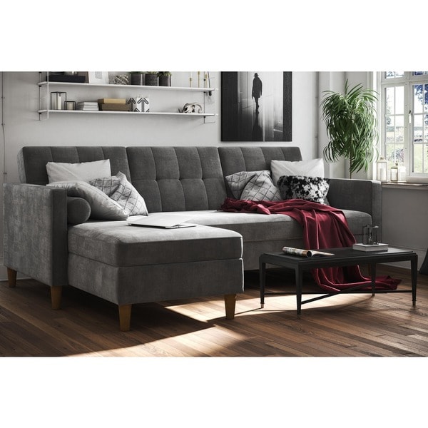 Dhp hartford storage retailer sectional futon review