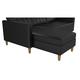 preview thumbnail 8 of 7, DHP Hartford Black Faux Leather Storage Sectional Futon