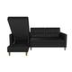 preview thumbnail 6 of 7, DHP Hartford Black Faux Leather Storage Sectional Futon