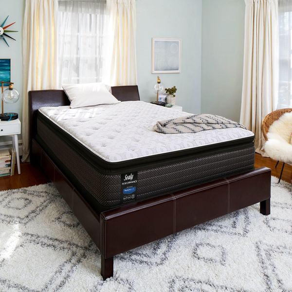 Sealy 13.5" Plush Pillow Top Response Peformance Mattress & Adjustable Base Set. Opens flyout.