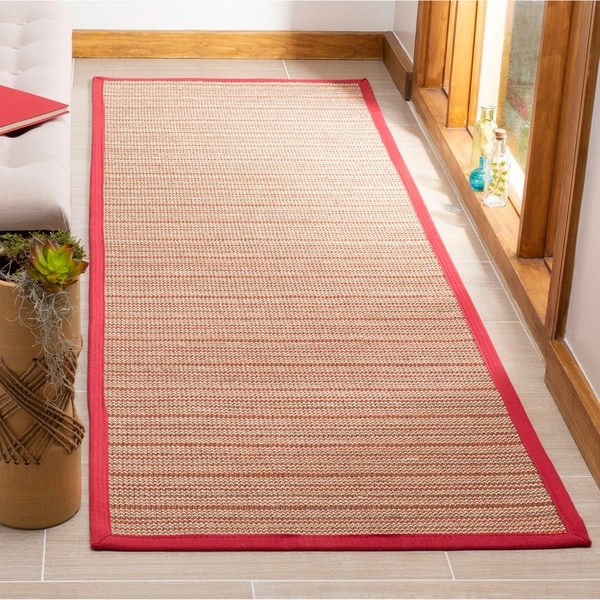 Safavieh Natural Fiber Brown Red Sisal Rug 2 6 X 8 On Safavieh Natural Fiber Brown Red Sisal Rug 2 6 X 8
