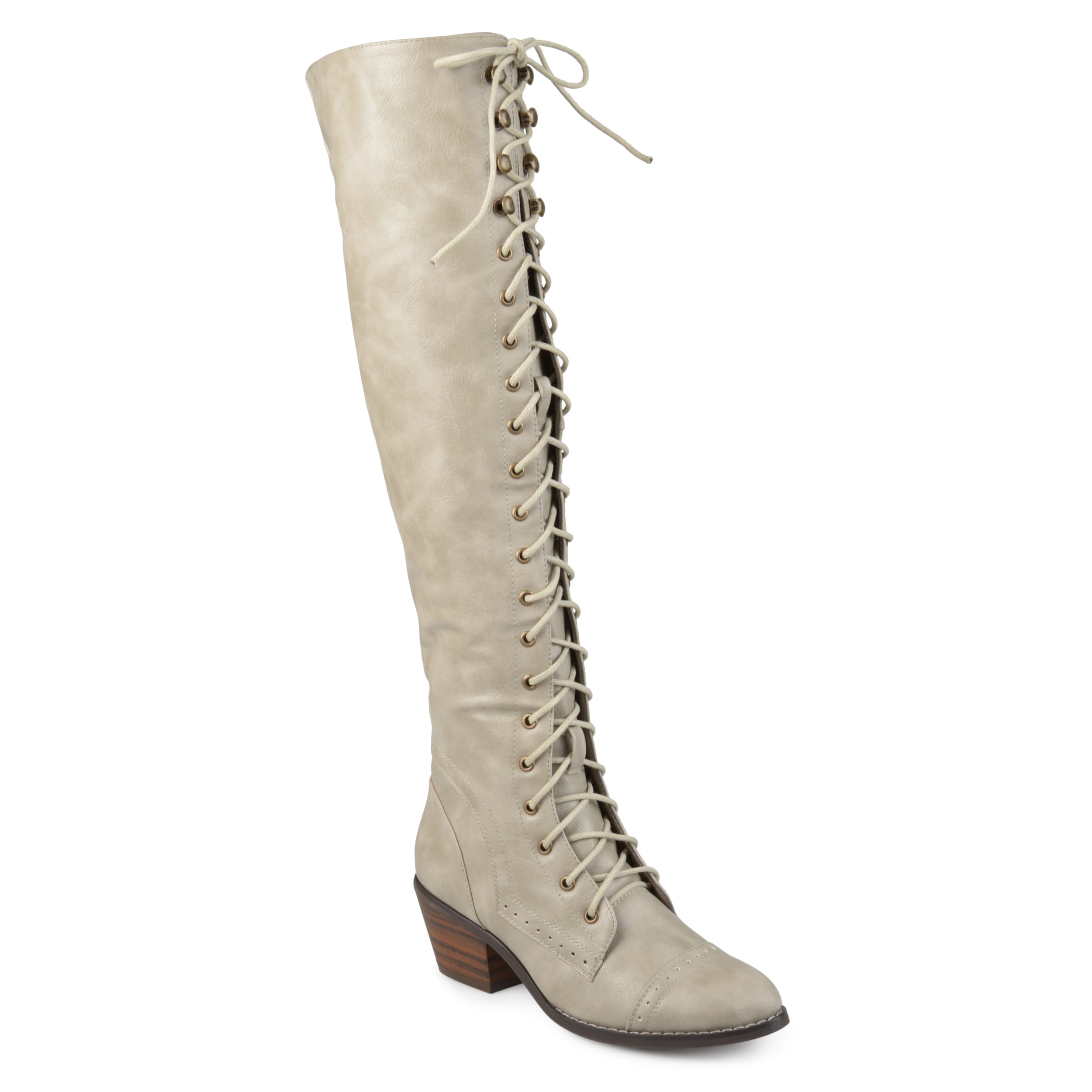 journee collection bazel over the knee combat boot