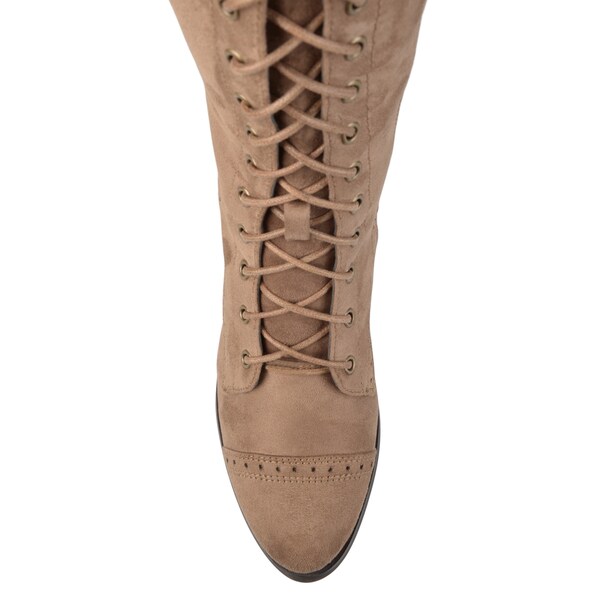 journee collection bazel over the knee combat boot