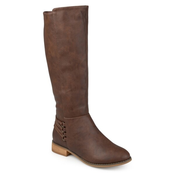 distressed black riding boots