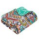 preview thumbnail 5 of 3, Chic Home Maha 8-Piece Reversible Aqua Paisley Quilt and Sheet Set