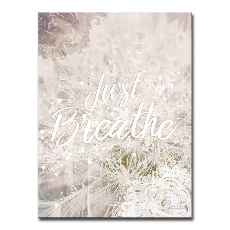Olivia Rose 'Just Breathe' Inspirational Canvas Art - 16" W x 20" H