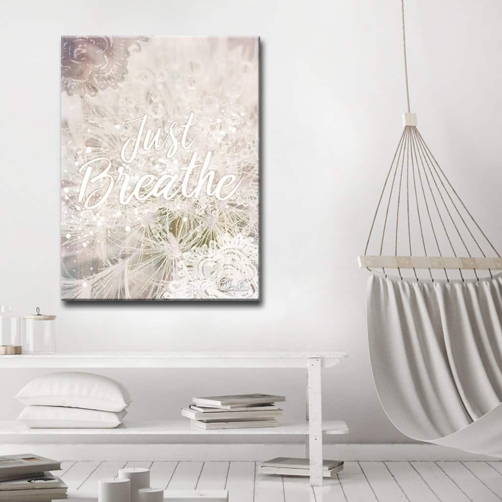 Olivia Rose 'Just Breathe' Inspirational Canvas Art