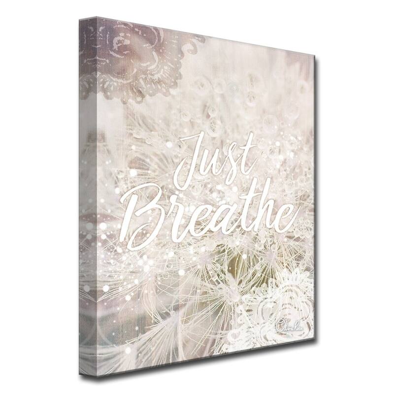 Olivia Rose 'Just Breathe' Inspirational Canvas Art