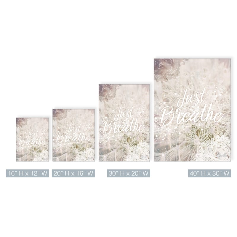Olivia Rose 'Just Breathe' Inspirational Canvas Art