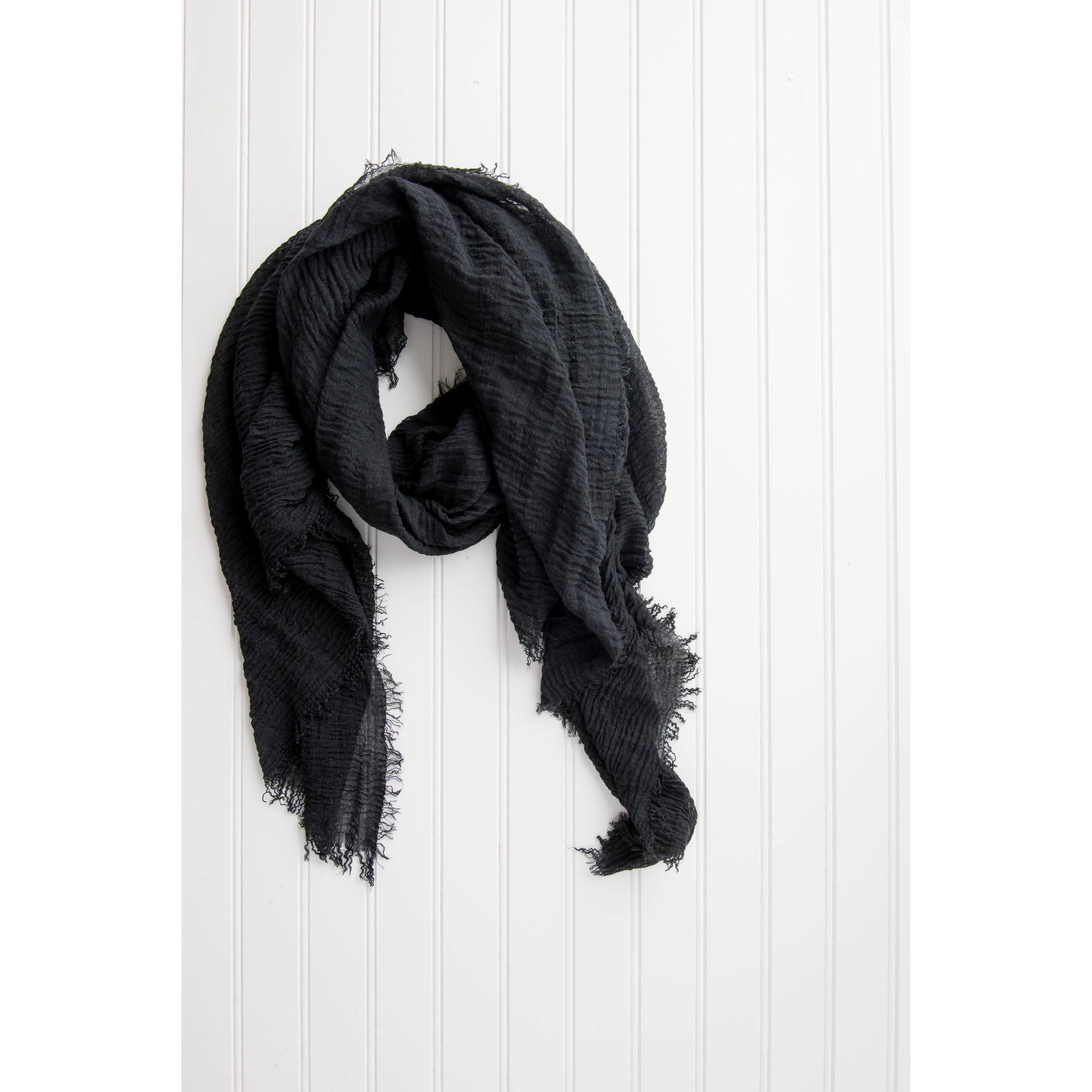 black and white summer scarf