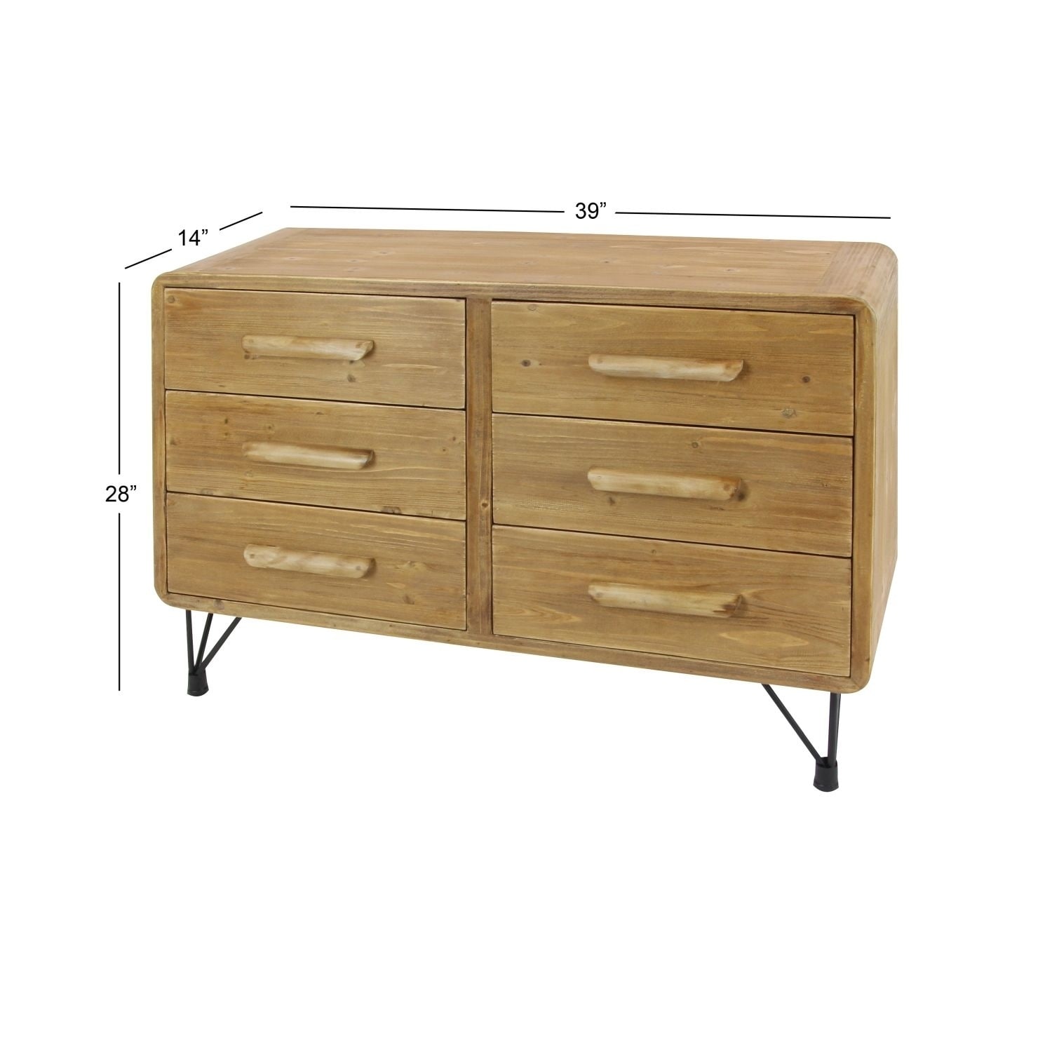 Shop Studio 350 Wood Metal 6 Drawr Chest 39 Inches Wide 28 Inches