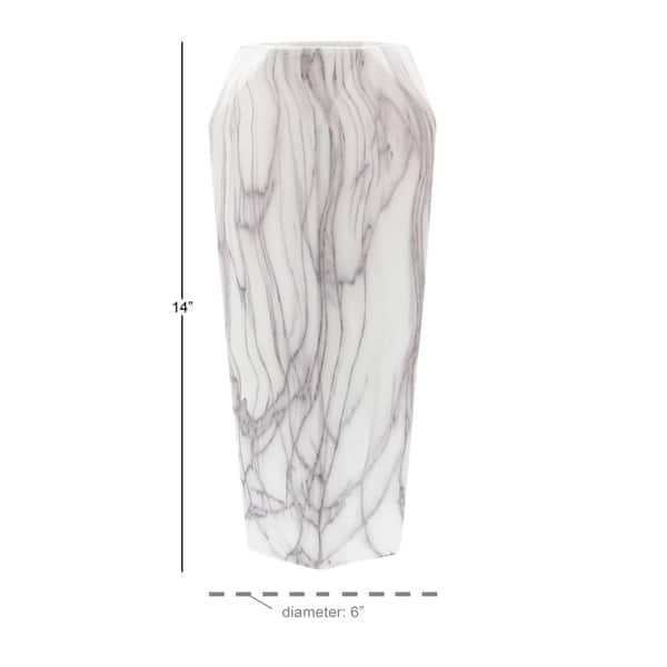 Studio 350 Ceramic Marble Vase 6 Inches Wide 14 Inches High On Sale Overstock Studio 350 Ceramic Marble Vase 6 Inches Wide 14 Inches High On Sale Overstock