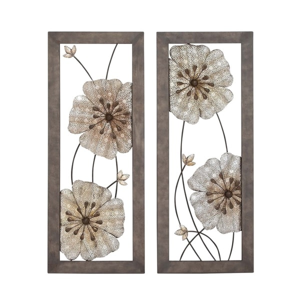 Shop Studio 350 Metal Wall Decor Set of 2, 16 inches wide, 40 inches