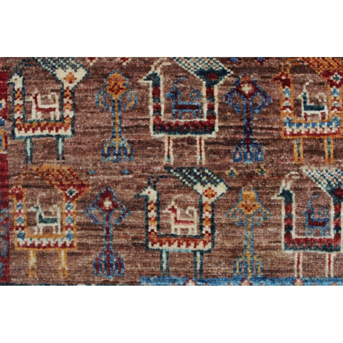 5'8 x 7'10 Red/Blue Noori Rug Khurgeen Qudratu Hand Knotted Area Rug 5'8 x 7'10 Red/Blue Noori Rug Khurgeen Qudratu Hand Knotted Area Rug