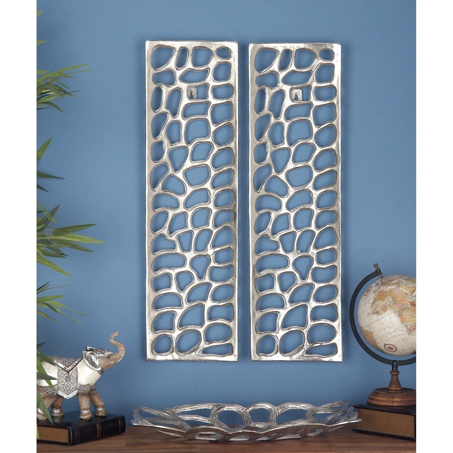 Shop Studio 350 Aluminum Wall Decor Set Of 2 9 Inches Wide 32