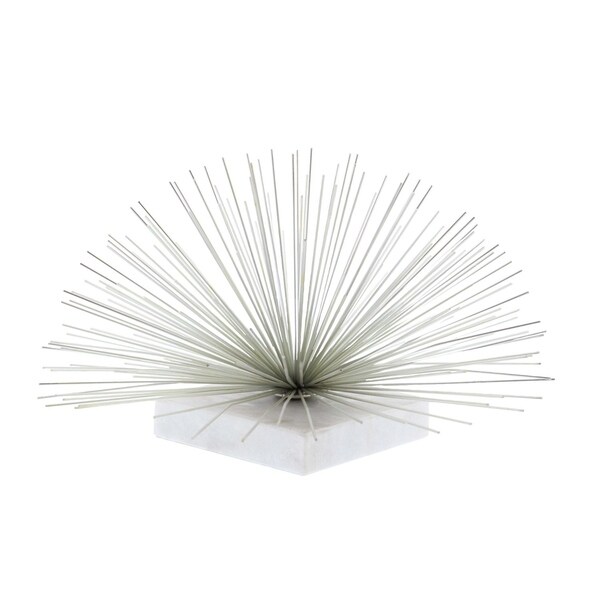 Carson Carrington Alavus Metal Marble Silver Flower