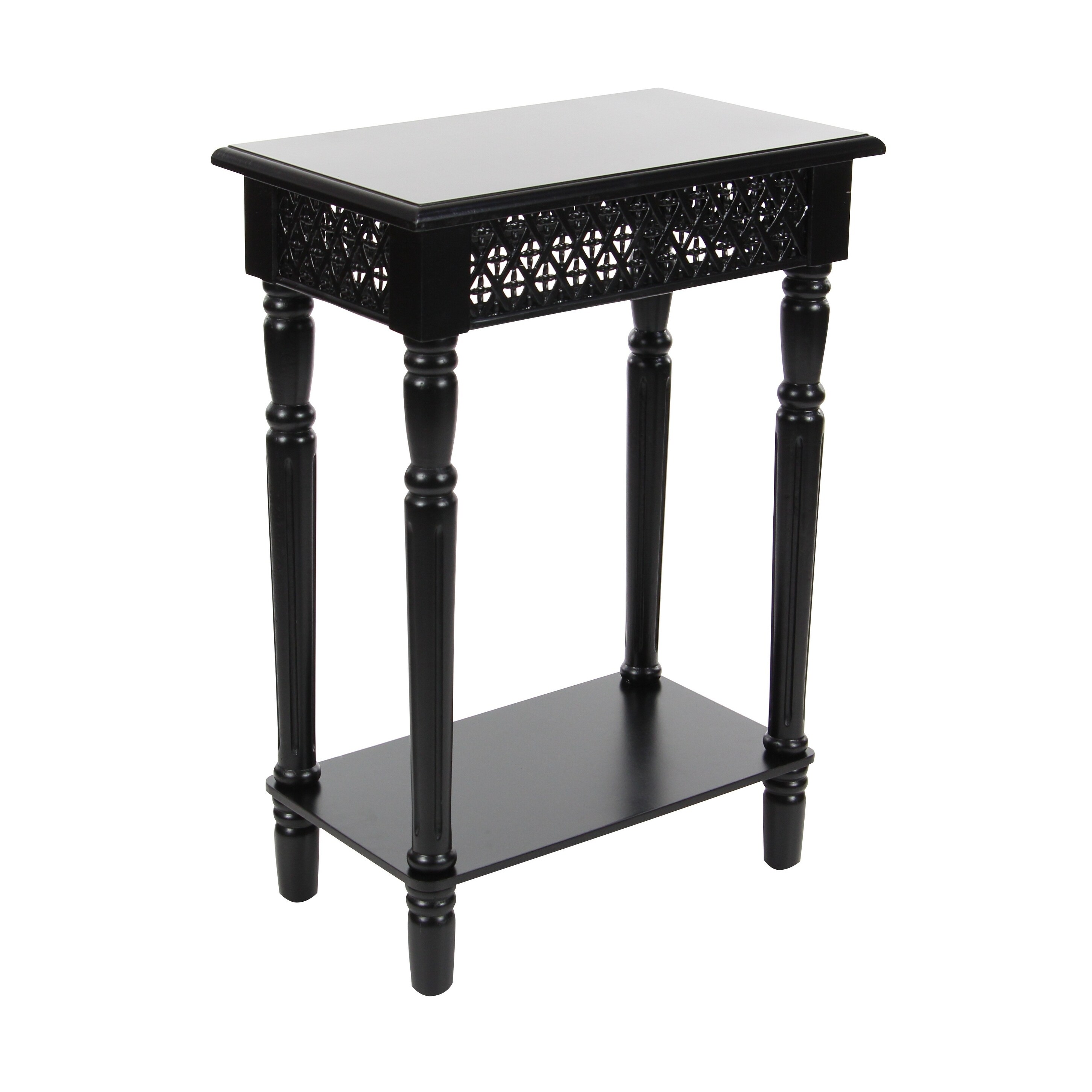 Shop Studio 350 Wood Black Side Table 18 Inches Wide 27 Inches High Overstock 17358169