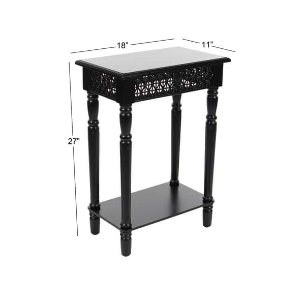 Shop Studio 350 Wood Black Side Table 18 Inches Wide 27 Inches High Overstock 17358169