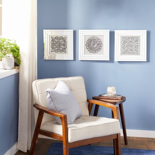 Shop Studio 350 Wood Mirror Wall Decor Set Of 3 16 Inches Wide 16