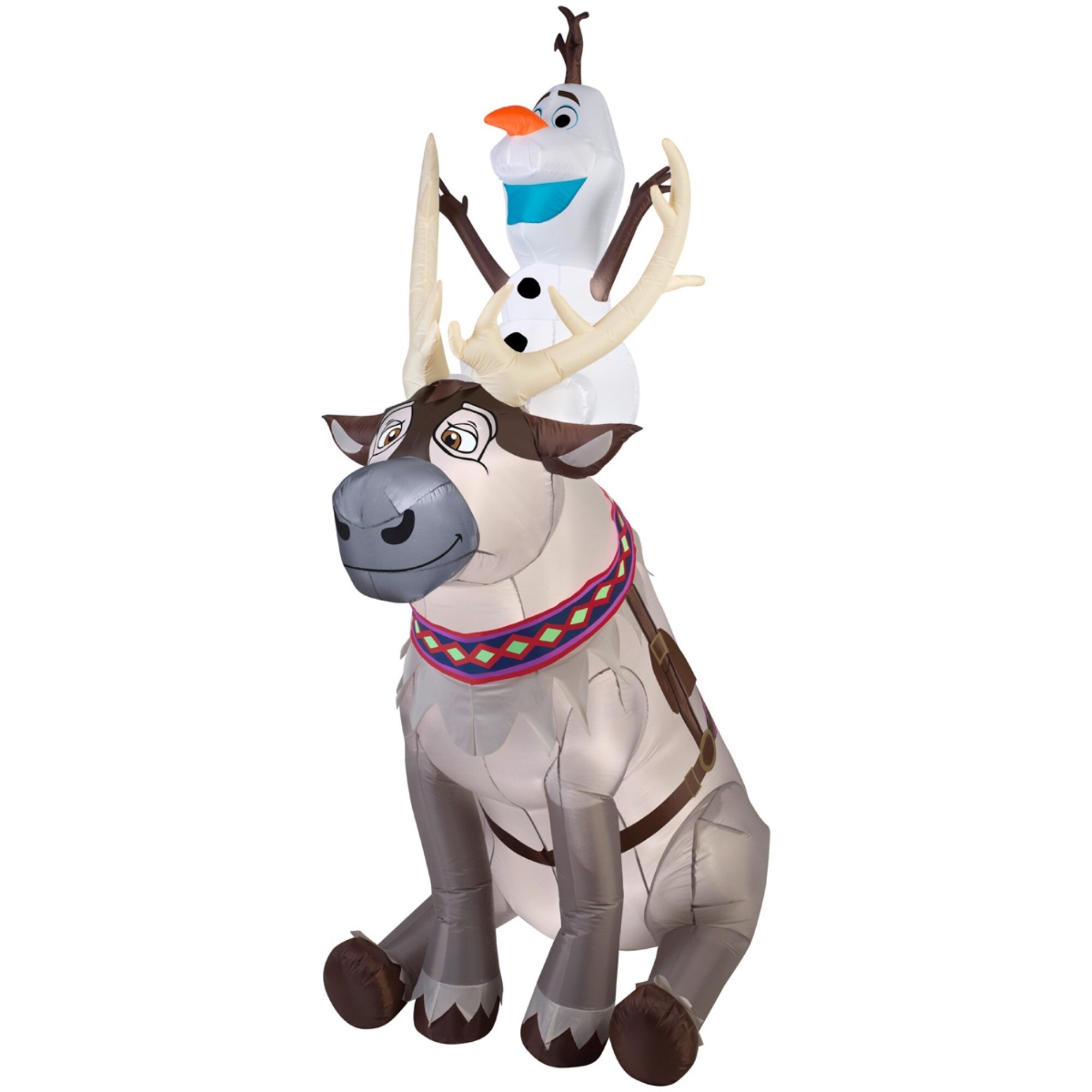 Shop Christmas Airblown Inflatable Disney Olaf Sitting On Sven