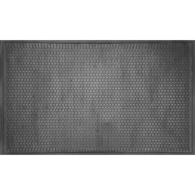 Imports Décor Rubber Scrapper Contemporary Solid Door Mat