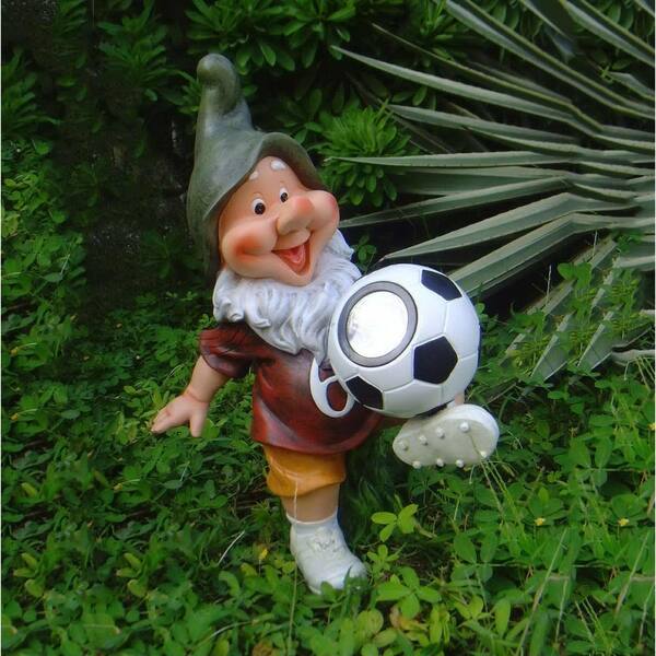 SINTECHNO Solar Gnome Soccer Statue - Bed Bath & Beyond - 17361110